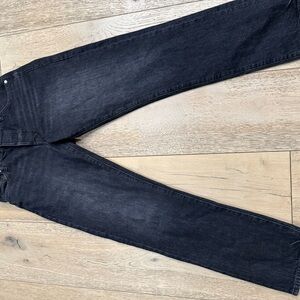 Frame Denim women’s black Straight Jeans